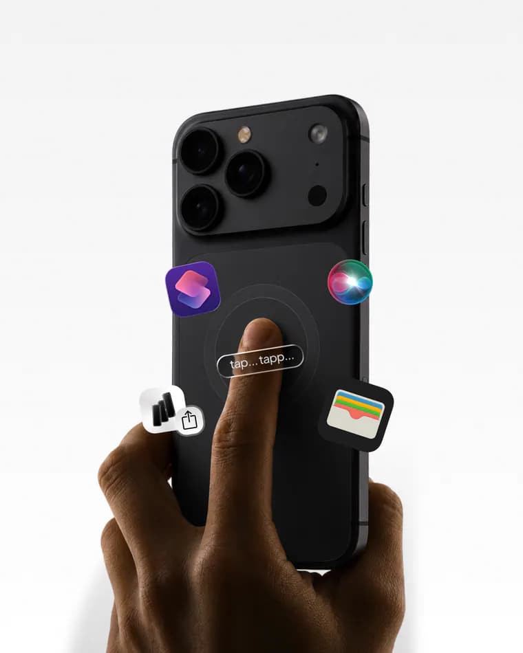 A phone using iOS Share Extension and Siri with Monveo